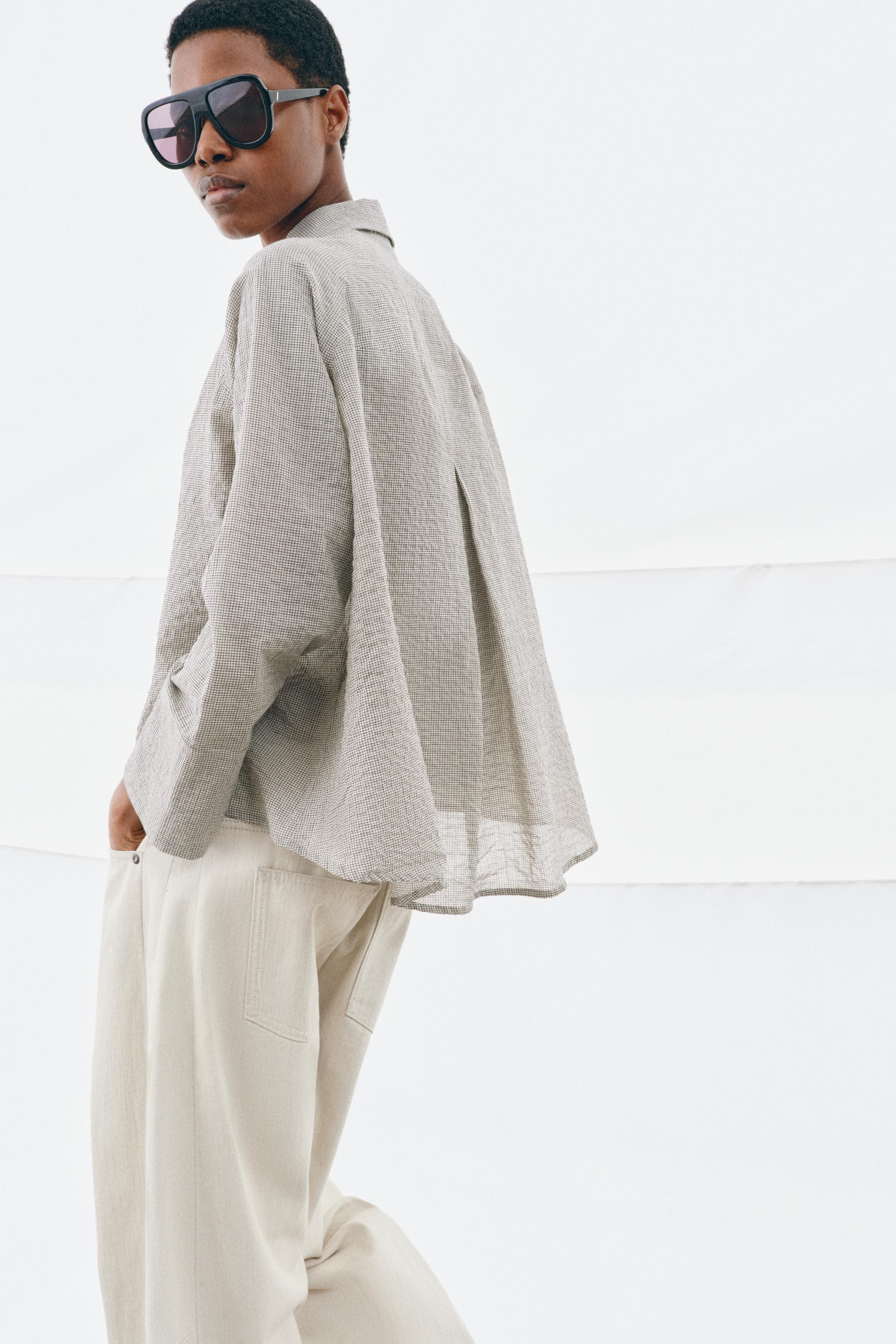 ZW COLLECTION ASYMMETRIC BUTTON-UP SHIRT